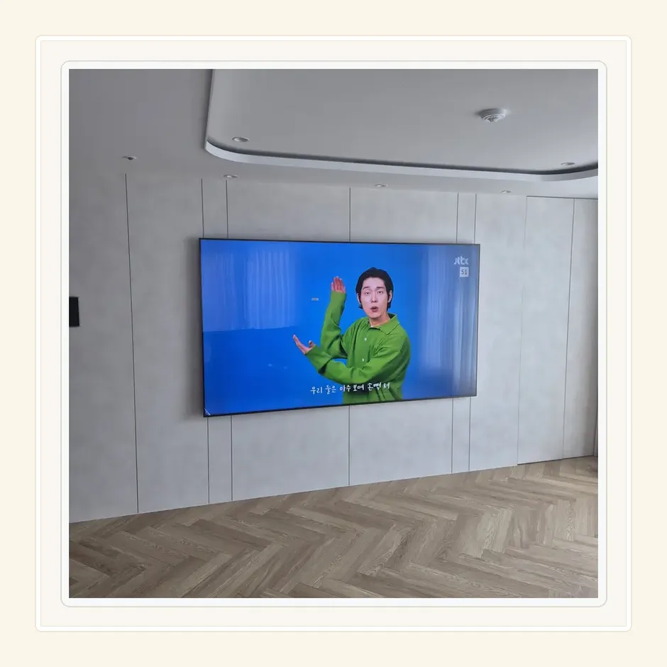 노원구 벽걸이 TV 참고 설치사진 2 - 실제 작업 방법은 현장 상태에 따라 다름