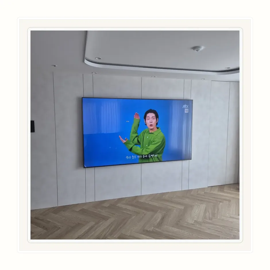 원미구 벽걸이 TV 참고 설치사진 2 - 실제 작업 방법은 현장 상태에 따라 다름