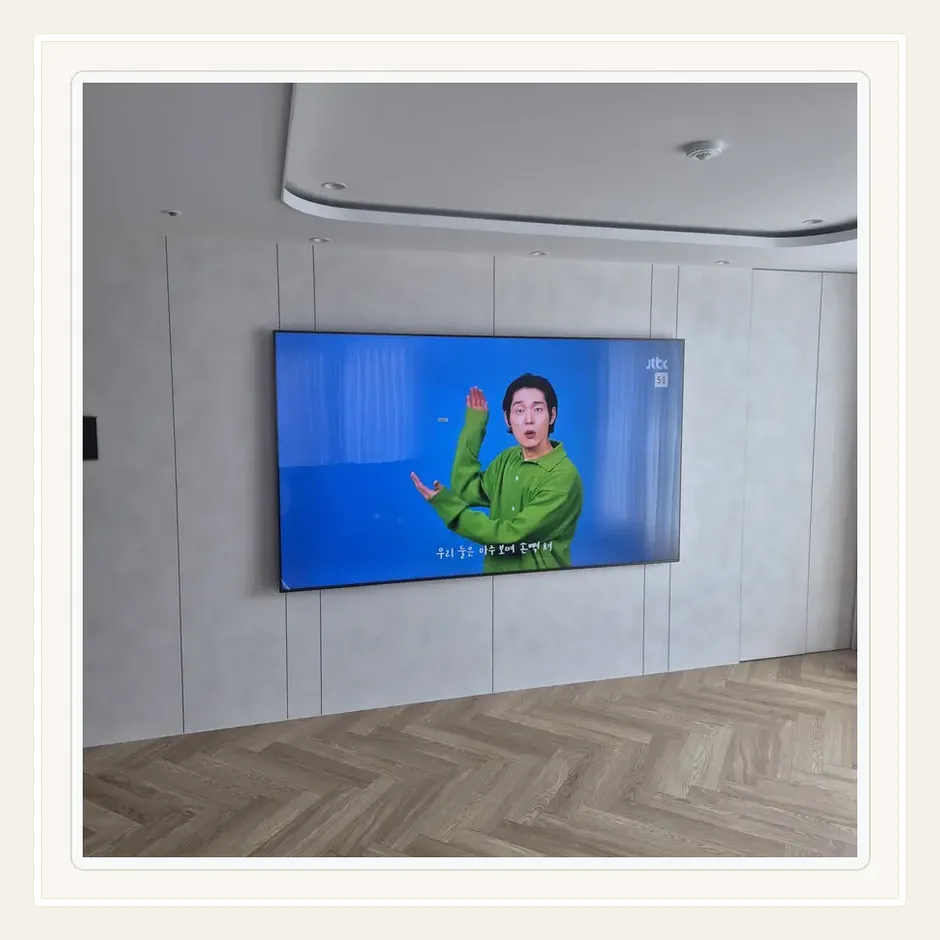 수지구 벽걸이 TV 참고 설치사진 3 - 실제 작업 방법은 현장 상태에 따라 다름