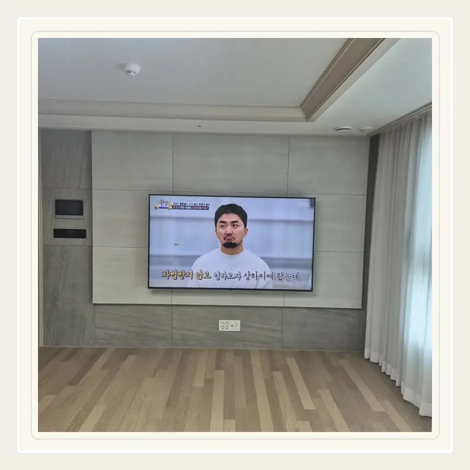 검단구 벽걸이 TV 참고 설치사진 3 - 실제 작업 방법은 현장 상태에 따라 다름